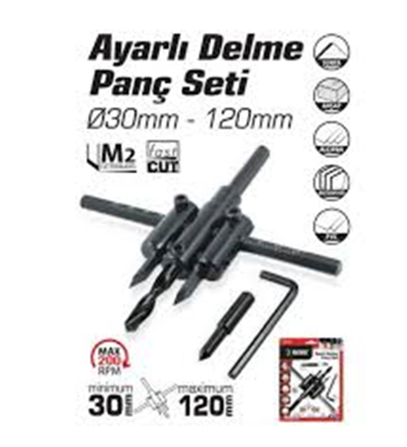 SGS AYARLI DELME PANÇ SETİ (30-120MM)